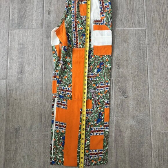 Tory Burch Womens Multicolor Geometric Animal Print Pants Silk size 10 EUC - Picture 11 of 16